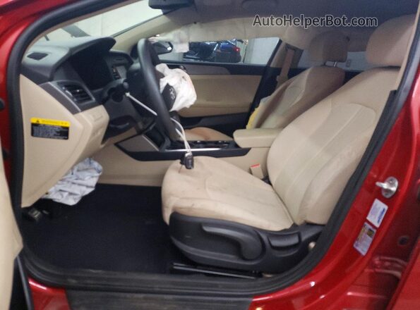 5NPE24AF6HH502357 2017 HYUNDAI SONATA Red Front interior view