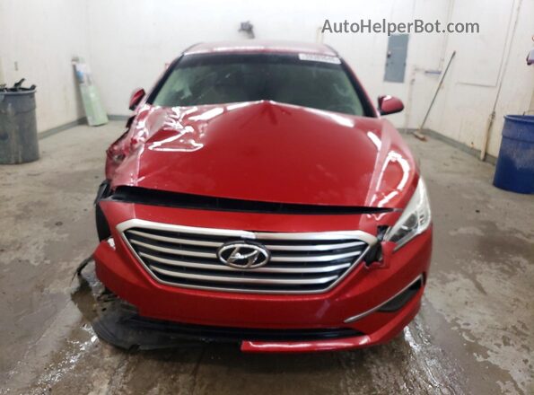 5NPE24AF6HH502357 2017 HYUNDAI SONATA Red Front view
