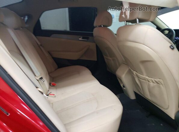 5NPE24AF6HH502357 2017 HYUNDAI SONATA Red Rear seats view