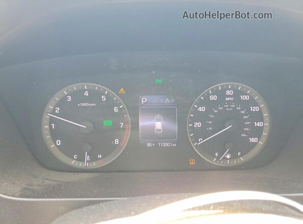 5NPE24AF6HH505257 2017 HYUNDAI SONATA Blue Vista del cuadro de instrumentos