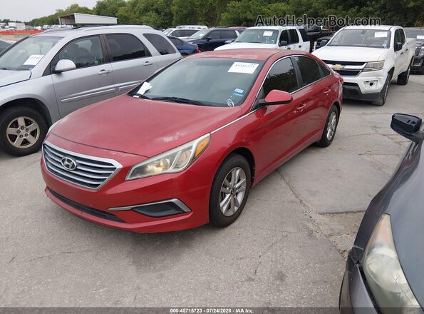 5NPE24AF6HH533480 2017 HYUNDAI SONATA Red Przód lewy
