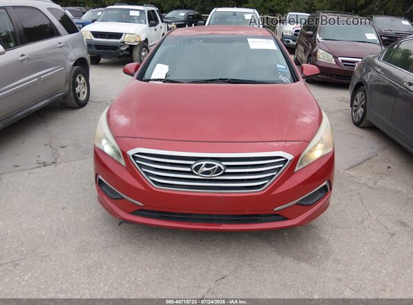 5NPE24AF6HH533480 2017 HYUNDAI SONATA Red Widok z przodu