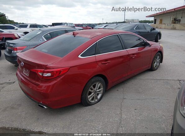 5NPE24AF6HH533480 2017 HYUNDAI SONATA Red Tył prawy