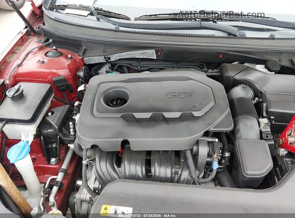 5NPE24AF6HH533480 2017 HYUNDAI SONATA Red Widok z tyłu