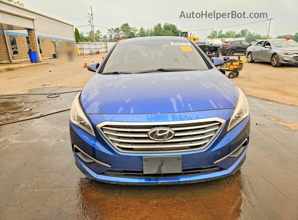 5NPE24AF6HH548593 2017 HYUNDAI SONATA Blue Front view