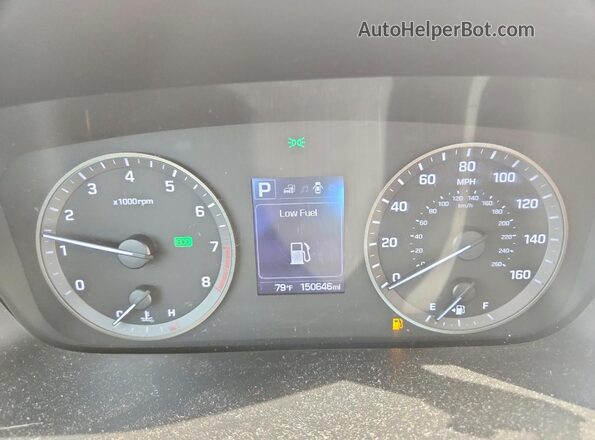 5NPE24AF6HH548593 2017 HYUNDAI SONATA Blue Instrument cluster view