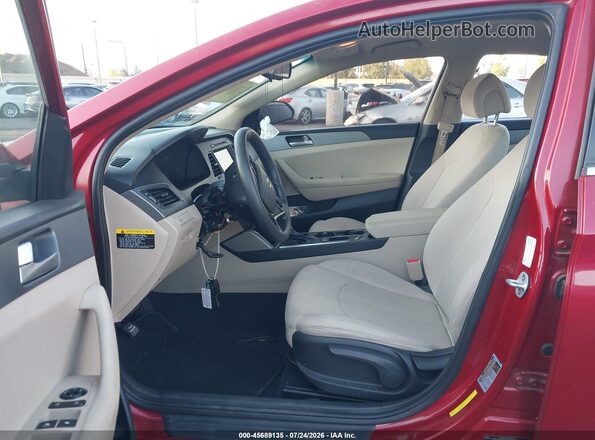 5NPE24AF6HH553907 2017 HYUNDAI SONATA Red Սալոնի դիմացի տեսք