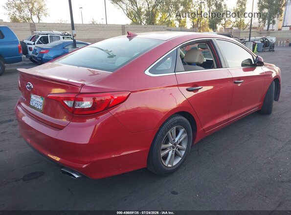 5NPE24AF6HH553907 2017 HYUNDAI SONATA Red Հետևի աջ