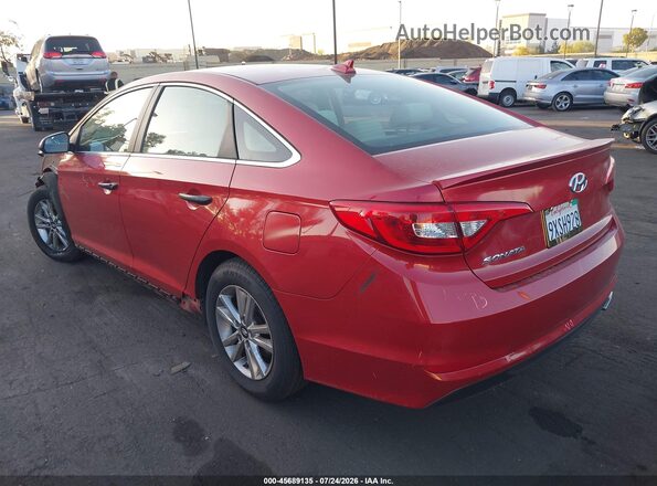 5NPE24AF6HH553907 2017 HYUNDAI SONATA Red Հետևի ձախ