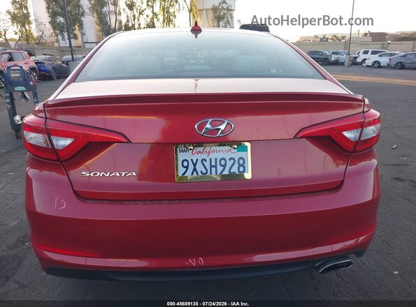 5NPE24AF6HH553907 2017 HYUNDAI SONATA Red Սալոնի հետևի տեսք