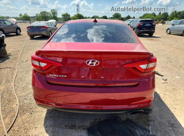 5NPE24AF6HH569539 2017 HYUNDAI SONATA Red Rear view