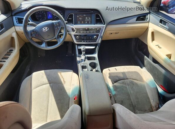 5NPE24AF6HH569539 2017 HYUNDAI SONATA Red Dashboard view