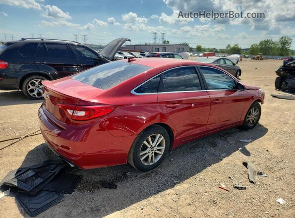 5NPE24AF6HH569539 2017 HYUNDAI SONATA Red Rear right