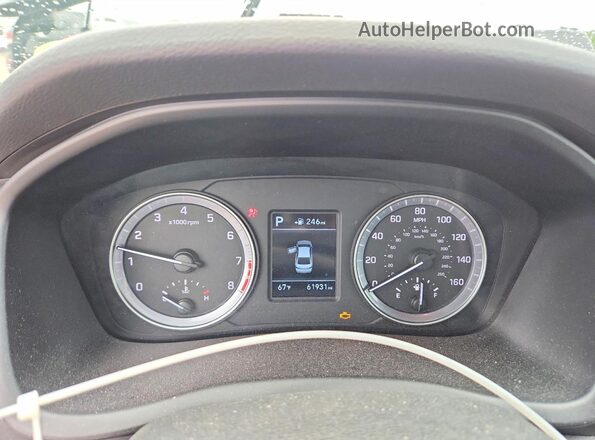 5NPE24AF6JH600892 2018 HYUNDAI SONATA Black Widok zestawu wskaźników