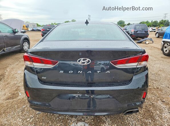 5NPE24AF6JH600892 2018 HYUNDAI SONATA Black Widok z tyłu