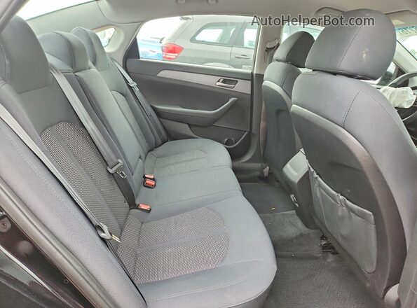 5NPE24AF6JH600892 2018 HYUNDAI SONATA Black Widok tylnych siedzeń