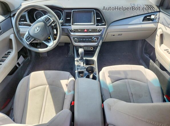 5NPE24AF6JH612623 2018 HYUNDAI SONATA Gray წინა პანელის ხედი