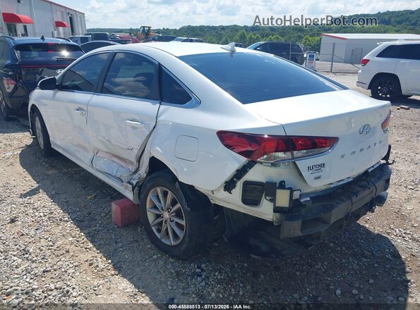 5NPE24AF6JH627882 2018 HYUNDAI SONATA Белый Задняя левая четверть