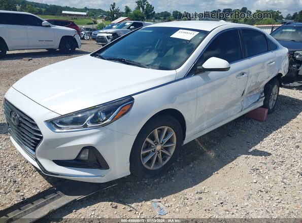 5NPE24AF6JH627882 2018 HYUNDAI SONATA Белый Передняя левая четверть