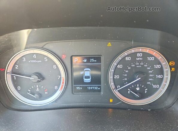 5NPE24AF6JH646867 2018 HYUNDAI SONATA White Widok zestawu wskaźników
