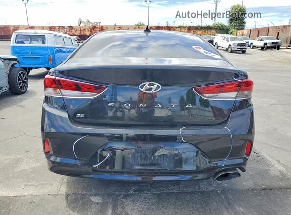 5NPE24AF6KH813424 2019 HYUNDAI SONATA Black Вид ззаду