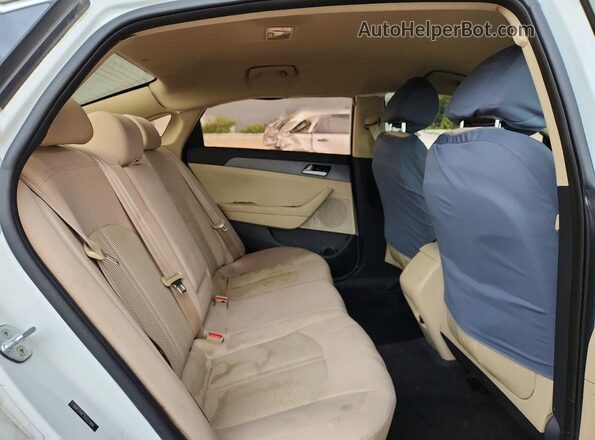 5NPE24AF7GH273900 2016 HYUNDAI SONATA White Հետևի նստատեղերի տեսք