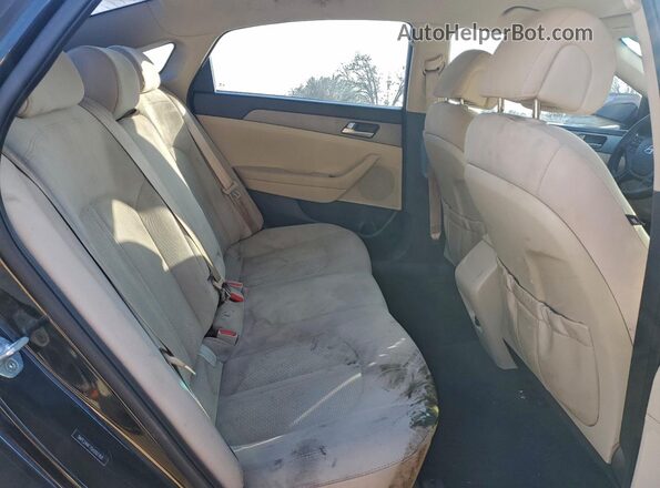 5NPE24AF7GH292768 2016 HYUNDAI SONATA Black Rear seats view