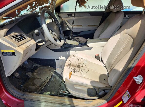 5NPE24AF7GH293600 2016 HYUNDAI SONATA Red Սալոնի դիմացի տեսք