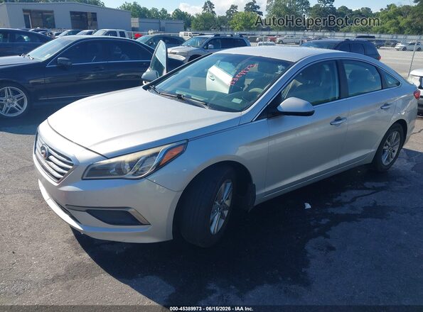 5NPE24AF7GH308628 2016 HYUNDAI SONATA Silver Առջևի ձախ երեք քառորդ տեսարան