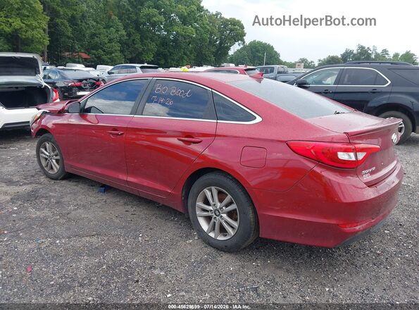 5NPE24AF7GH357280 2016 HYUNDAI SONATA Red Trasero izquierdo