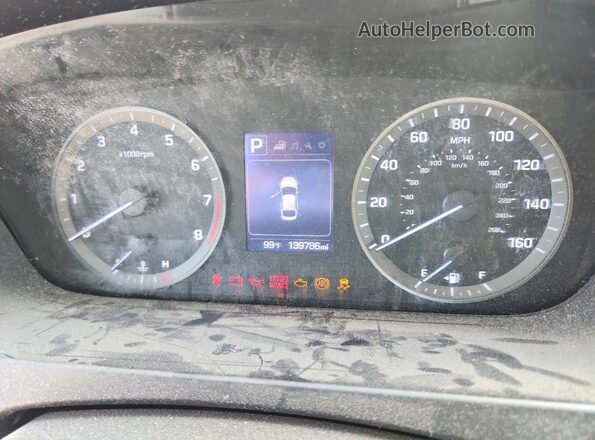 5NPE24AF7GH363516 2016 HYUNDAI SONATA White Instrument cluster view