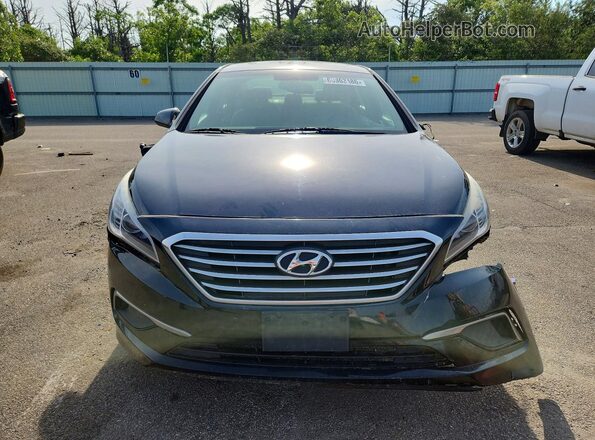 5NPE24AF7GH407952 2016 HYUNDAI SONATA Black Widok z przodu