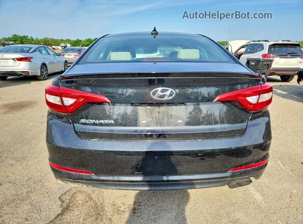 5NPE24AF7GH407952 2016 HYUNDAI SONATA Black Widok z tyłu