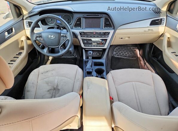 5NPE24AF7GH407952 2016 HYUNDAI SONATA Black Widok deski rozdzielczej
