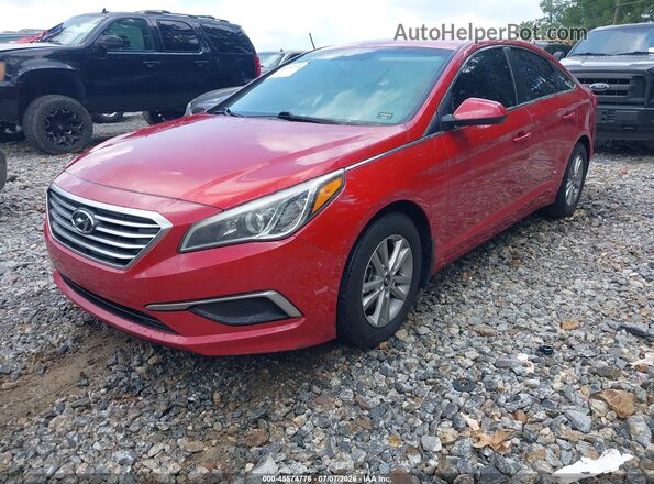 5NPE24AF7HH449331 2017 HYUNDAI SONATA Красный Передняя левая четверть
