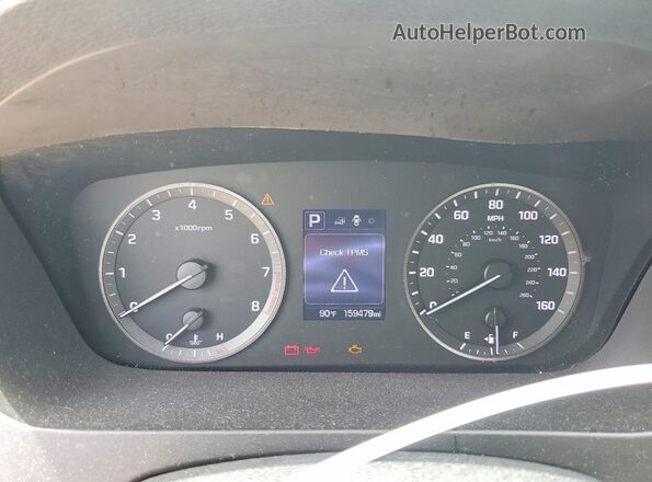5NPE24AF7HH492602 2017 HYUNDAI SONATA Silver ხელსაწყოთა პანელის ხედი