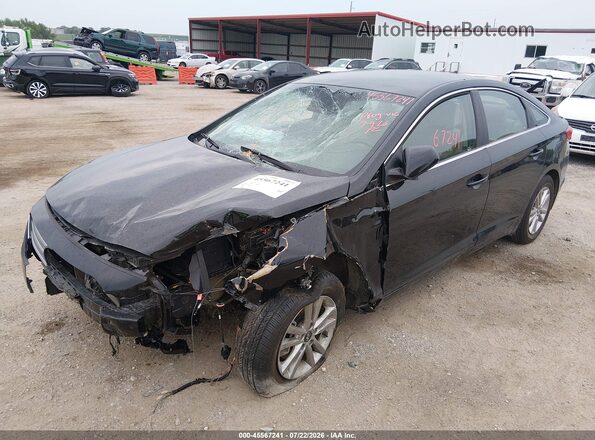5NPE24AF7HH587340 2017 HYUNDAI SONATA Black Front view