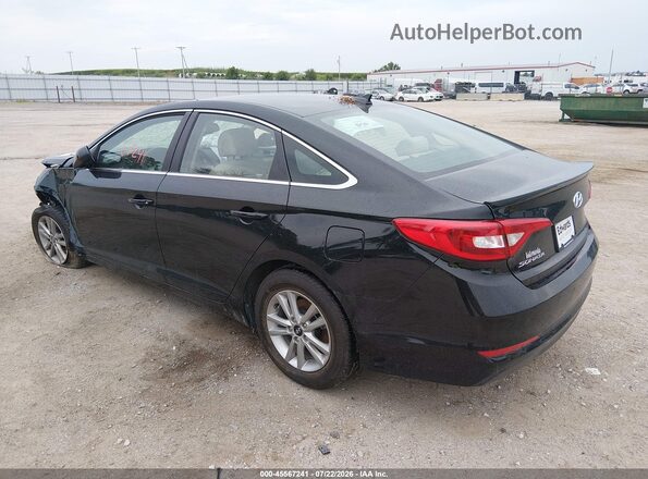 5NPE24AF7HH587340 2017 HYUNDAI SONATA Black Rear left