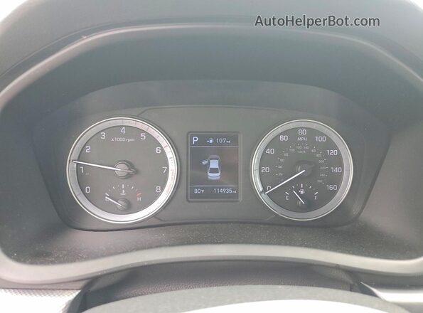 5NPE24AF7KH754917 2019 HYUNDAI SONATA Gray Widok zestawu wskaźników