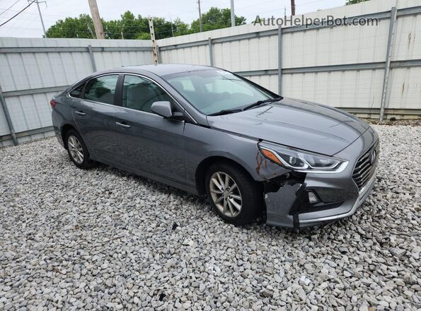 5NPE24AF7KH754917 2019 HYUNDAI SONATA Gray Widok naklejki z numerem VIN