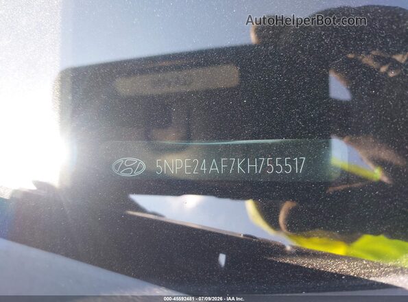 5NPE24AF7KH755517 2019 HYUNDAI SONATA Silver 
