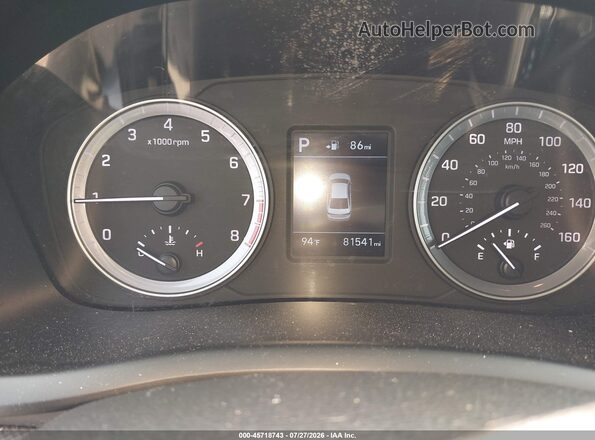 5NPE24AF7KH761396 2019 HYUNDAI SONATA Gray Widok tylnych siedzeń