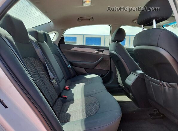 5NPE24AF7KH779283 2019 HYUNDAI SONATA White Rear seats view