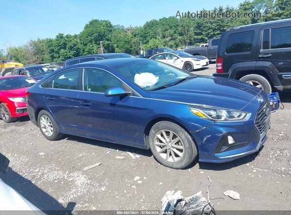 5NPE24AF7KH779297 2019 HYUNDAI SONATA Синий Вид задней части салона