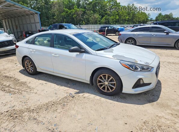 5NPE24AF7KH814355 2019 HYUNDAI SONATA Белый Передняя правая четверть