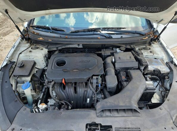 5NPE24AF7KH814355 2019 HYUNDAI SONATA Белый Вид задней части салона