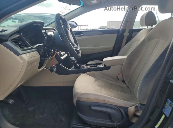5NPE24AF7KH817112 2019 HYUNDAI SONATA Black წინა სალონის ხედი