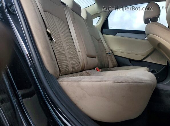 5NPE24AF7KH817112 2019 HYUNDAI SONATA Black უკანა სავარძლების ხედი