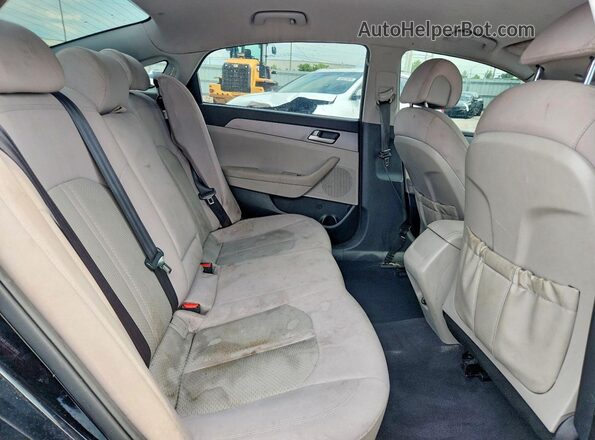 5NPE24AF8GH312607 2016 HYUNDAI SONATA Black Rear seats view