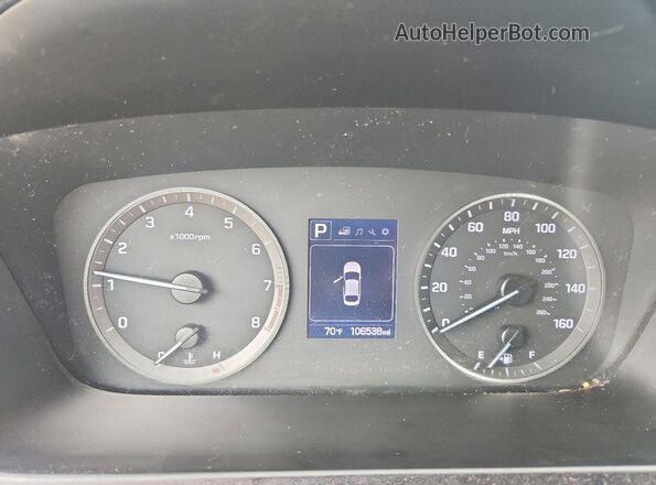 5NPE24AF8GH312607 2016 HYUNDAI SONATA Black Instrument cluster view